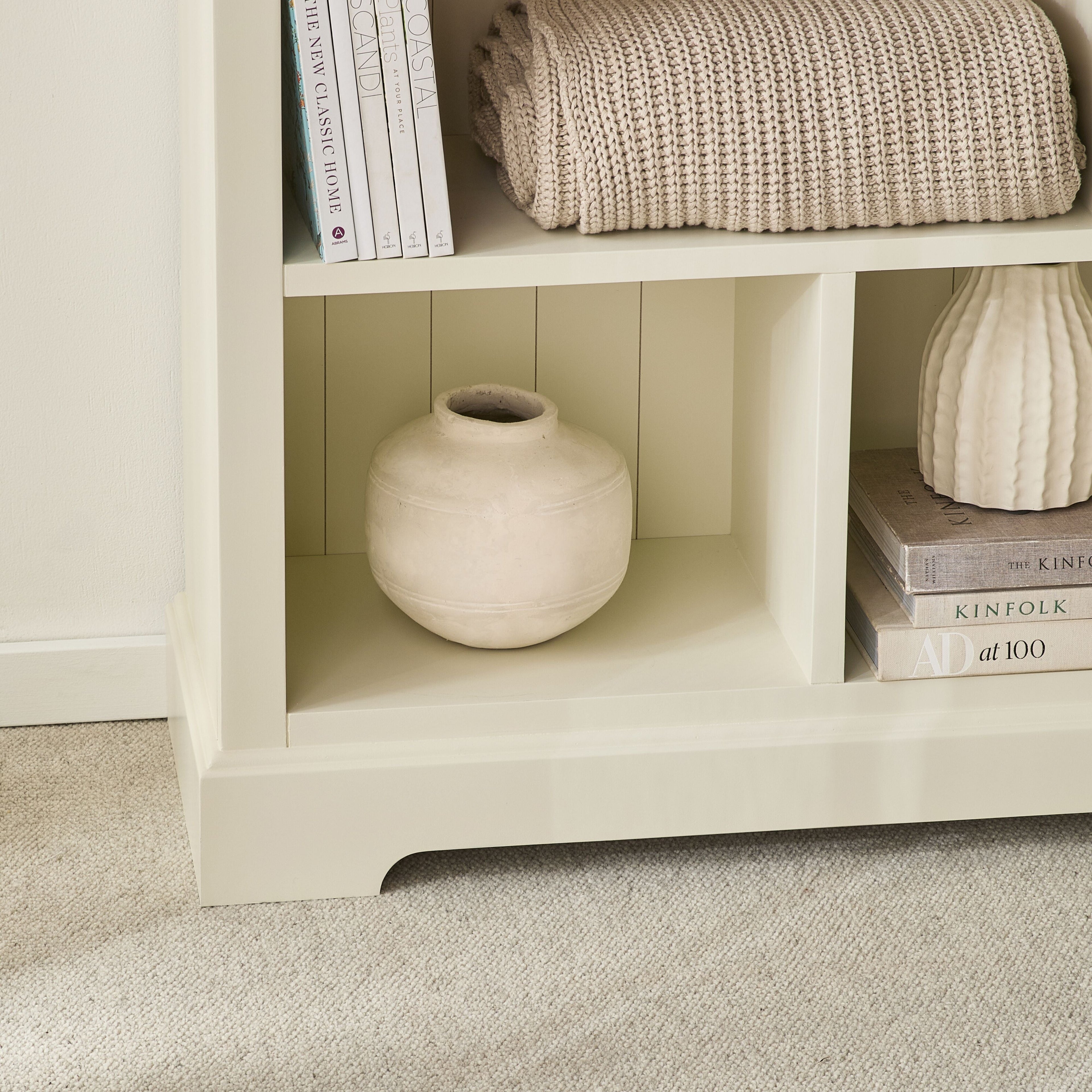 Clover Outback Solid Timber Bookcase White 93x140cm