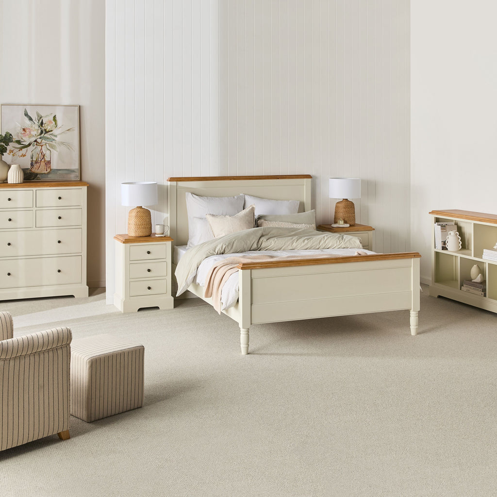Clover Outback Solid Timber Bookcase White 93x140cm