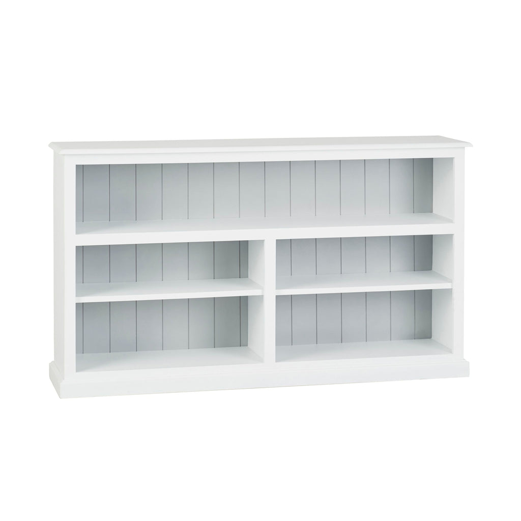 Armand Hamptons Timber Lowline Bookcase White 90x155cm