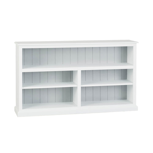 Armand Hamptons Timber Lowline Bookcase White 90x155cm