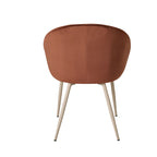Chaise de salle à manger Aubrey en velours caramel
