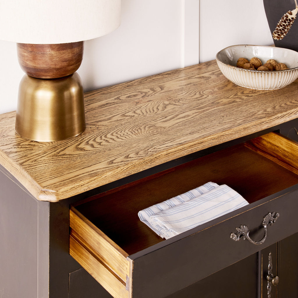 Provincial Oak Sideboard Black