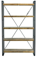 Fulham Mid Century Timber Medium Shelving Unit Natural 200x120cm