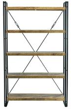 Étagère Fulham Mid Century en bois naturel, taille M, 200x120cm