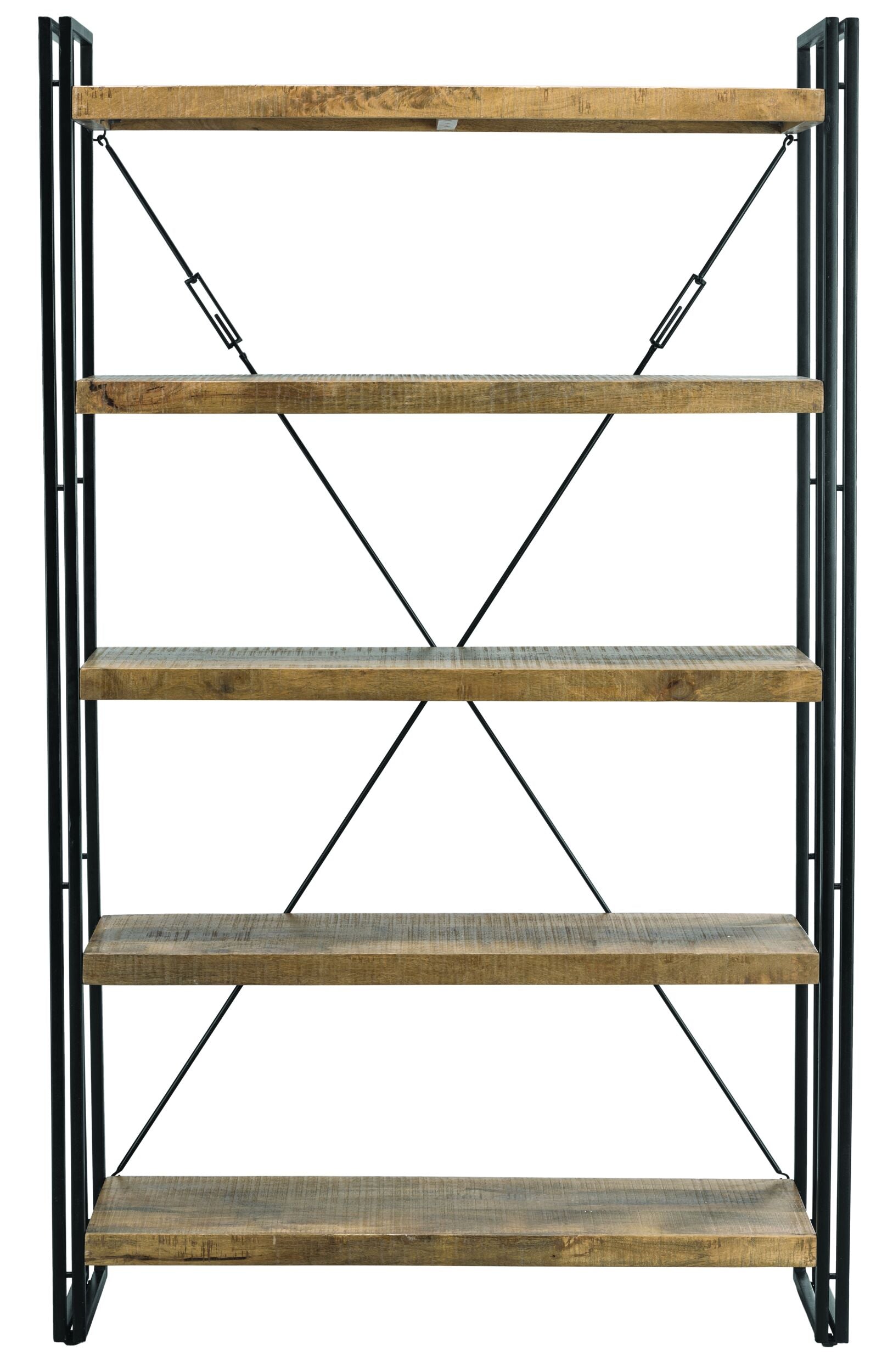 Fulham Mid Century Timber Medium Shelving Unit Natural 200x120cm