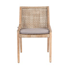 Chaise de salle à manger en rotin tressé d'extérieur Naturel